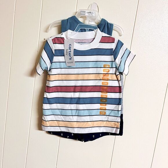 NWT Carters 4 Piece outfit T Shirt Shorts - Picture 1 of 5